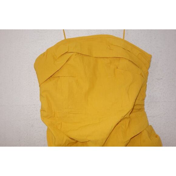 NEW Anthropologie The Soleil Slim Strapless Ruched Dress Mango Yellow Size 2X - Picture 5 of 13